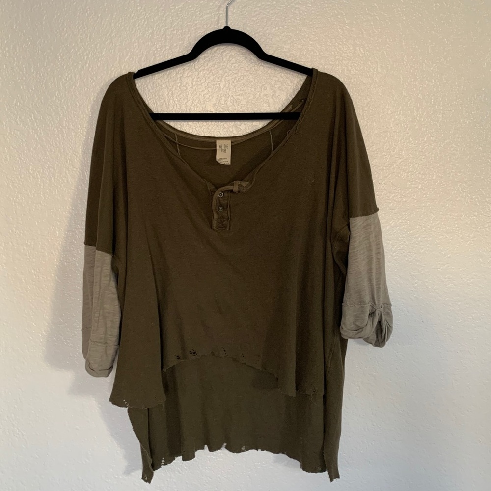 Free People quarter sleeve top